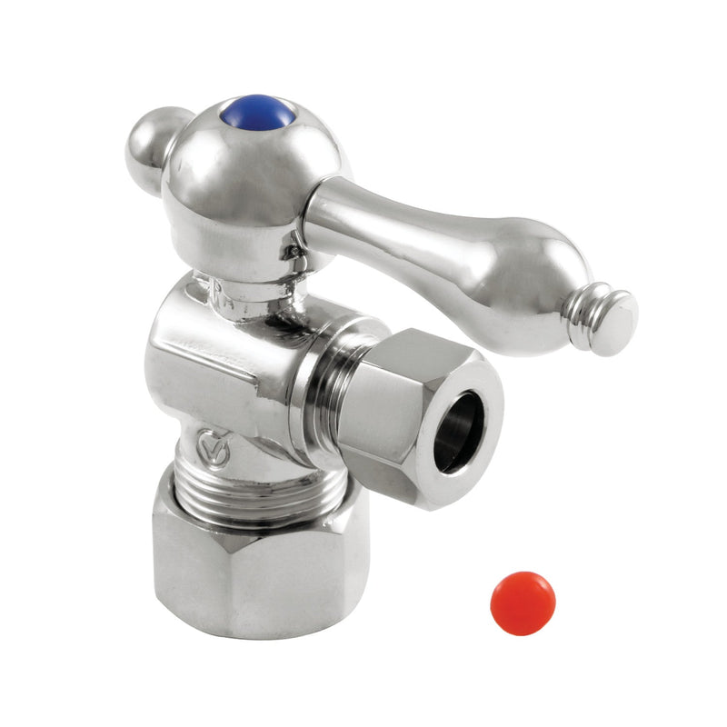 Vintage 5/8-Inch O.D. Comp x 3/8-Inch O.D. Comp Quarter-Turn Angle Shut-Off Valve