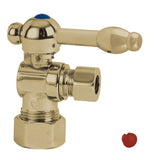 Vintage 5/8-Inch O.D. Comp x 3/8-Inch O.D. Comp Quarter-Turn Angle Shut-Off Valve