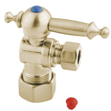 Vintage 5/8-Inch O.D. Comp x 3/8-Inch O.D. Comp Quarter-Turn Angle Shut-Off Valve