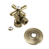 5/8-Inch O.D. Comp x 3/8-Inch O.D. Comp Quarter-Turn Angle Shut-Off Valve with Flange