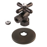 5/8-Inch O.D. Comp x 3/8-Inch O.D. Comp Quarter-Turn Angle Shut-Off Valve with Flange