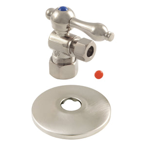 5/8-Inch X 3/8-Inch OD Comp Quarter-Turn Angle Stop Valve with Flange