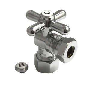 Vintage 5/8-Inch O.D. Comp x 1/2-Inch or 7/16-Inch Slip Joint Quarter-Turn Angle Shut-Off Valve