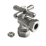 Vintage 5/8-Inch O.D. Comp x 1/2-Inch or 7/16-Inch Slip Joint Quarter-Turn Angle Shut-Off Valve