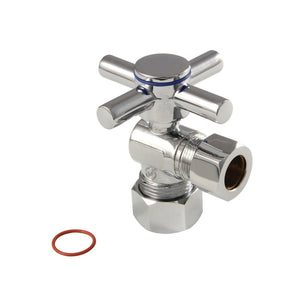 Concord 5/8-Inch O.D. Comp x 1/2-Inch O.D. Comp Quarter-Turn Angle Shut-Off Valve