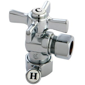 Millennium 5/8-Inch O.D. Comp x 1/2-Inch O.D. Comp Quarter-Turn Angle Shut-Off Valve