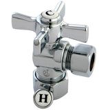 Millennium 5/8-Inch O.D. Comp x 1/2-Inch O.D. Comp Quarter-Turn Angle Shut-Off Valve