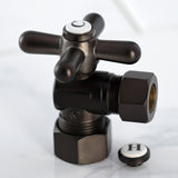 Vintage 5/8-Inch O.D. Comp x 1/2-Inch O.D. Comp Quarter-Turn Angle Shut-Off Valve