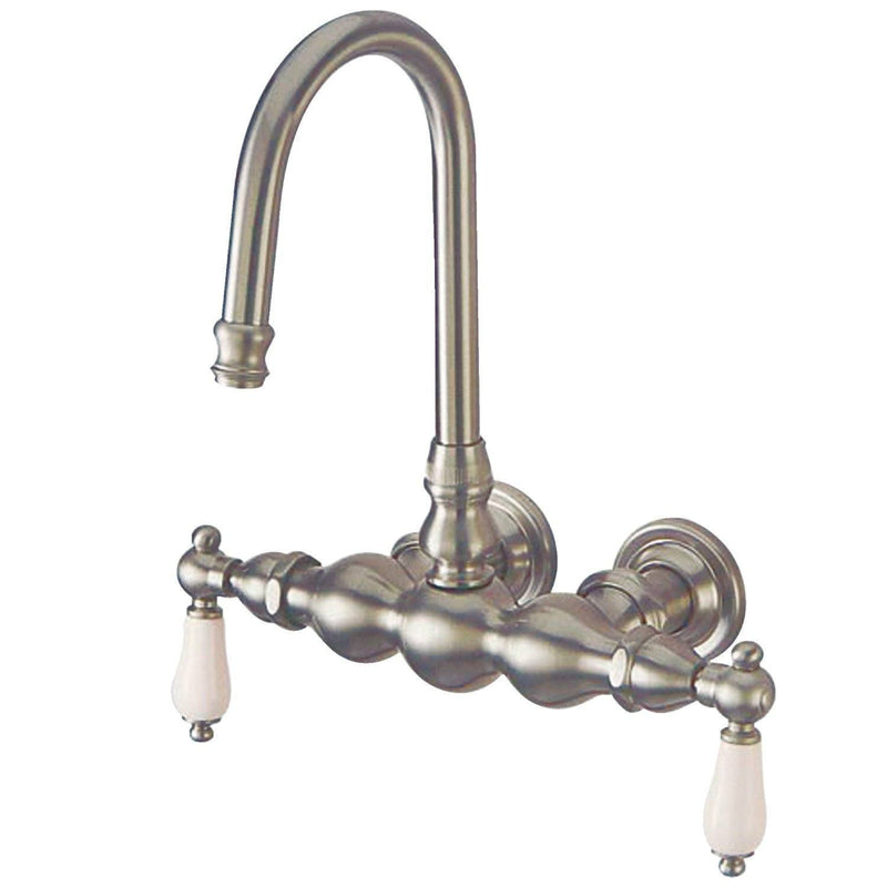 Vintage Two-Handle 2-Hole Tub Wall Mount Clawfoot Tub Faucet