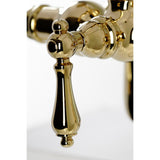 Vintage Three-Handle 2-Hole Deck-Mount Clawfoot Tub Faucet with Hand Shower