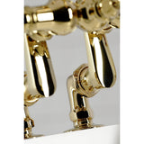 Vintage Three-Handle 2-Hole Deck-Mount Clawfoot Tub Faucet with Hand Shower