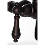 Vintage Three-Handle 2-Hole Deck-Mount Clawfoot Tub Faucet with Hand Shower