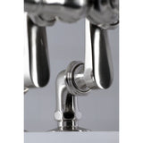 Vintage Three-Handle 2-Hole Deck-Mount Clawfoot Tub Faucet with Hand Shower