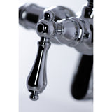 Vintage Three-Handle 2-Hole Deck-Mount Clawfoot Tub Faucet with Hand Shower