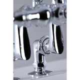 Vintage Three-Handle 2-Hole Deck-Mount Clawfoot Tub Faucet with Hand Shower