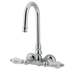 Vintage Two-Handle 2-Hole Tub Wall Mount Clawfoot Tub Faucet