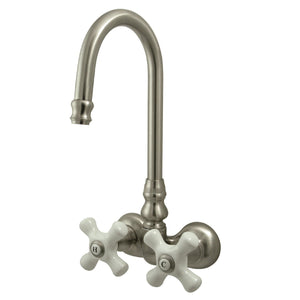 Vintage Two-Handle 2-Hole Tub Wall Mount Clawfoot Tub Faucet