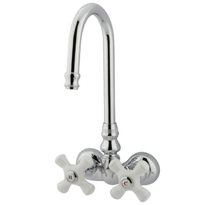 Vintage Two-Handle 2-Hole Tub Wall Mount Clawfoot Tub Faucet