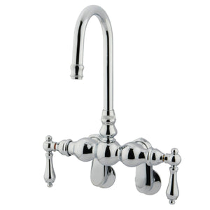 Vintage Two-Handle 2-Hole Tub Wall Mount Clawfoot Tub Faucet