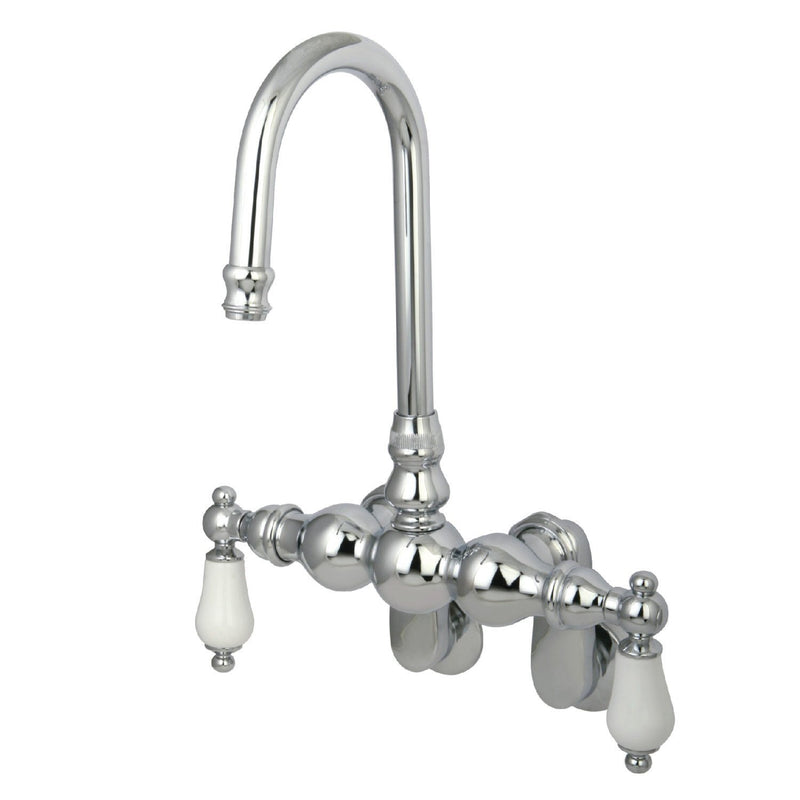 Vintage Two-Handle 2-Hole Tub Wall Mount Clawfoot Tub Faucet