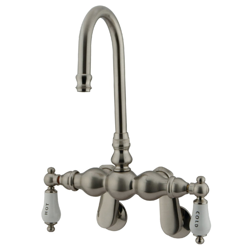 Vintage Two-Handle 2-Hole Tub Wall Mount Clawfoot Tub Faucet
