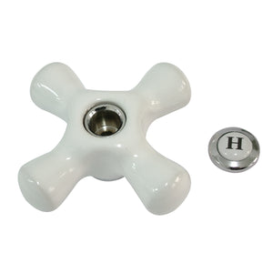 Porcelain Cross Handle (Hot Side)