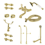 Vintage Freestanding Clawfoot Tub Faucet Package with Supply Line