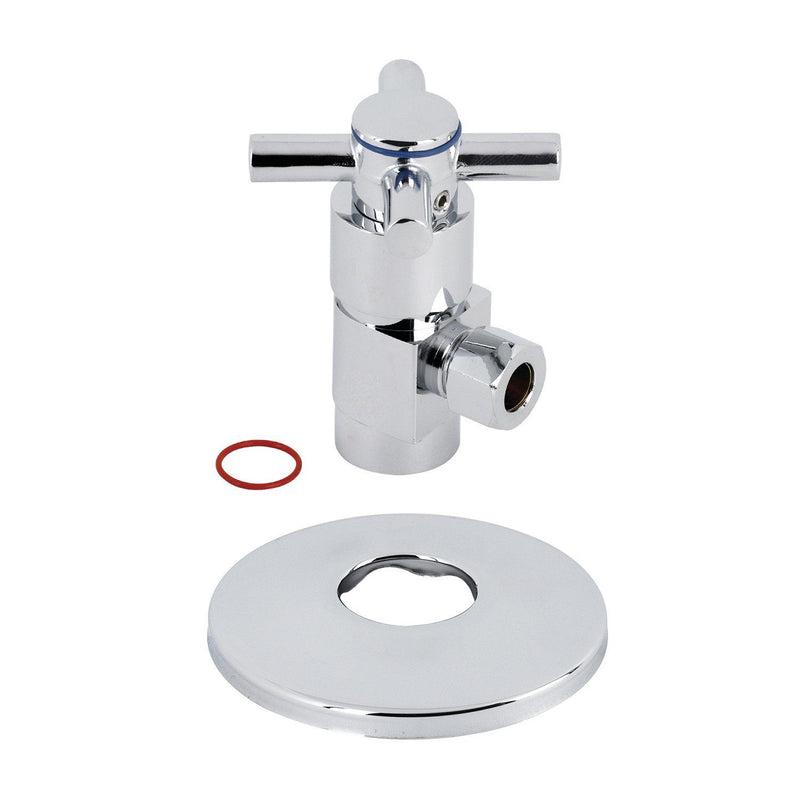 1/2-Inch FIP x 3/8-Inch O.D. Anti-Seize Deluxe Quarter-Turn Ceramic Hardisc Cartridge Angle Stop with Flange