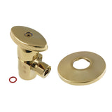 1/2"IPS x 3/8"O.D. Anti-Seize Deluxe Quarter-Turn Ceramic Hardisc Cartridge Angle Stop with Flange