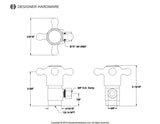 Heritage 1/2"IPS x 3/8"O.D. Anti-Seize Deluxe Quarter-Turn Ceramic Hardisc Cartridge Angle Stop