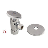 5/8"O.D x 3/8" O.D Anti-Seize Deluxe Quarter Turn Ceramic Hardisc Cartridge Angle Stop with Flange