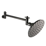 Victorian 5-1/4-Inch Round Raindrop Brass Shower Head with 10-Inch High-Low Adjustable Shower Arm