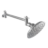 Victorian 5-1/4 Inch Brass Shower Head with 10-Inch High-Low Shower Arm