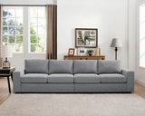 Jules 4 Seater Sofa in Light Gray Linen