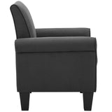 Angelo Dark Gray Microfiber Fabric Armchair