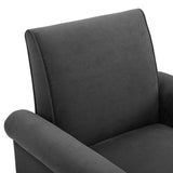Angelo Dark Gray Microfiber Fabric Armchair
