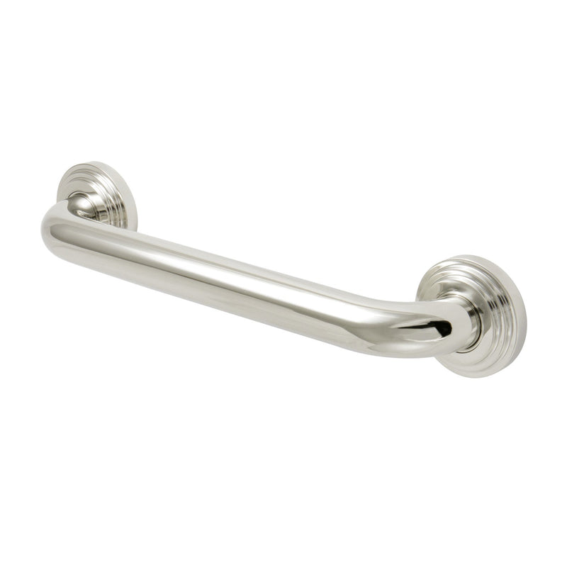Milano 12-Inch x 1-1/4-Inch O.D. Brass Decorative Grab Bar