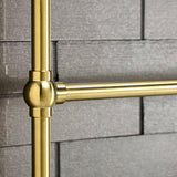 Maximilien 24-Inch x 32-Inch Brass Wall Mount 3-Tier Towel Rack