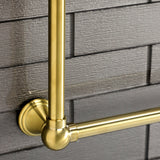 Maximilien 24-Inch x 32-Inch Brass Wall Mount 3-Tier Towel Rack