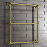 Maximilien 24-Inch x 32-Inch Brass Wall Mount 3-Tier Towel Rack