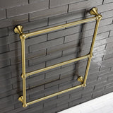 Maximilien 24-Inch x 32-Inch Brass Wall Mount 3-Tier Towel Rack