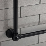 Maximilien 24-Inch x 32-Inch Brass Wall Mount 3-Tier Towel Rack