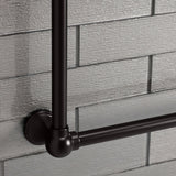 Maximilien 24-Inch x 32-Inch Brass Wall Mount 3-Tier Towel Rack