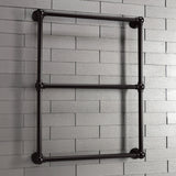 Maximilien 24-Inch x 32-Inch Brass Wall Mount 3-Tier Towel Rack