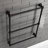 Maximilien 24-Inch x 32-Inch Brass Wall Mount 3-Tier Towel Rack