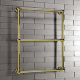 Maximilien 24-Inch x 32-Inch Brass Wall Mount 3-Tier Towel Rack