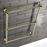 Maximilien 24-Inch x 32-Inch Brass Wall Mount 3-Tier Towel Rack