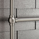 Maximilien 24-Inch x 32-Inch Brass Wall Mount 3-Tier Towel Rack