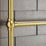 Maximilien 36-Inch x 32-Inch Brass Wall Mount 3-Tier Towel Rack