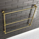 Maximilien 36-Inch x 32-Inch Brass Wall Mount 3-Tier Towel Rack